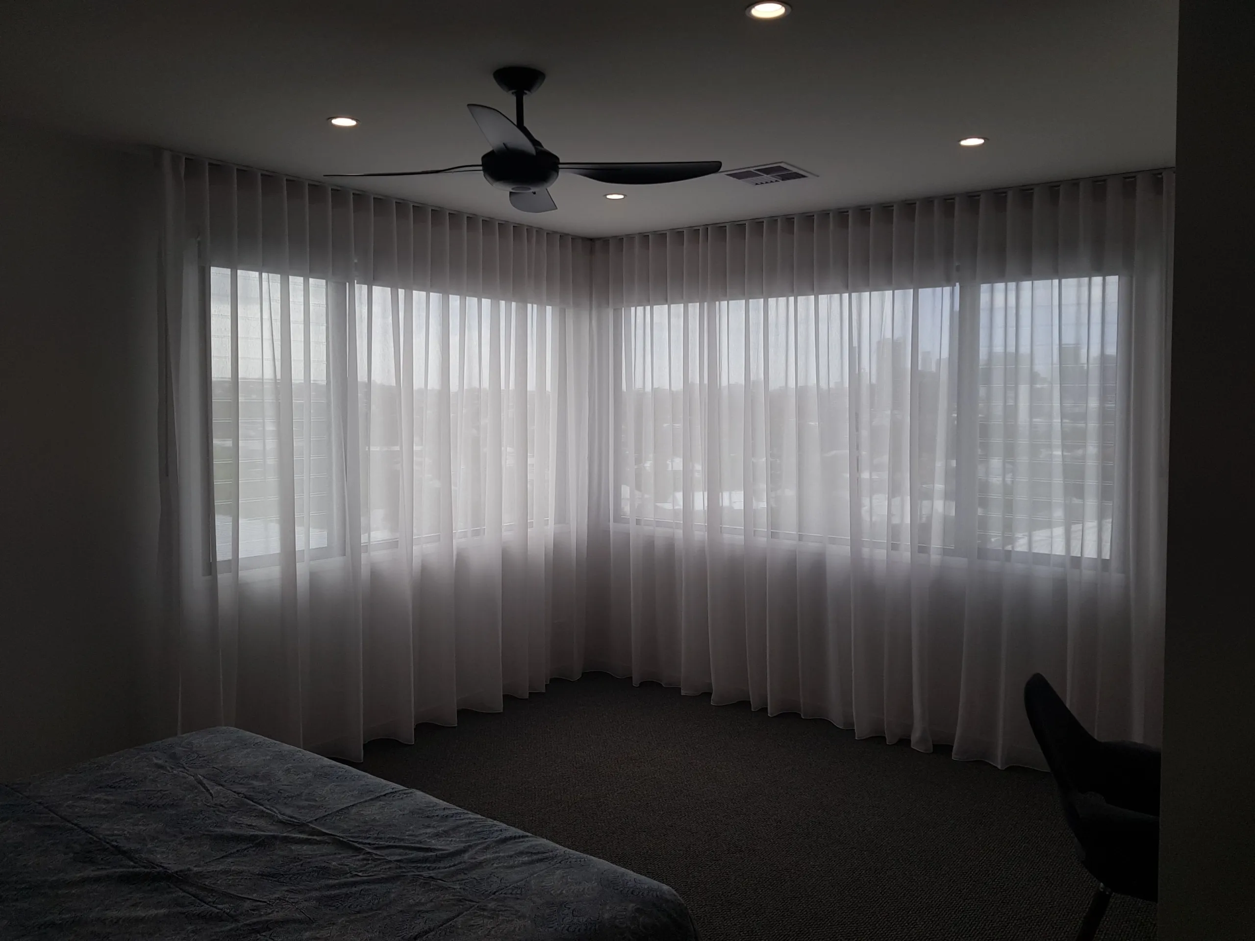 Elegant Shades turned to filter soft daylight into a room