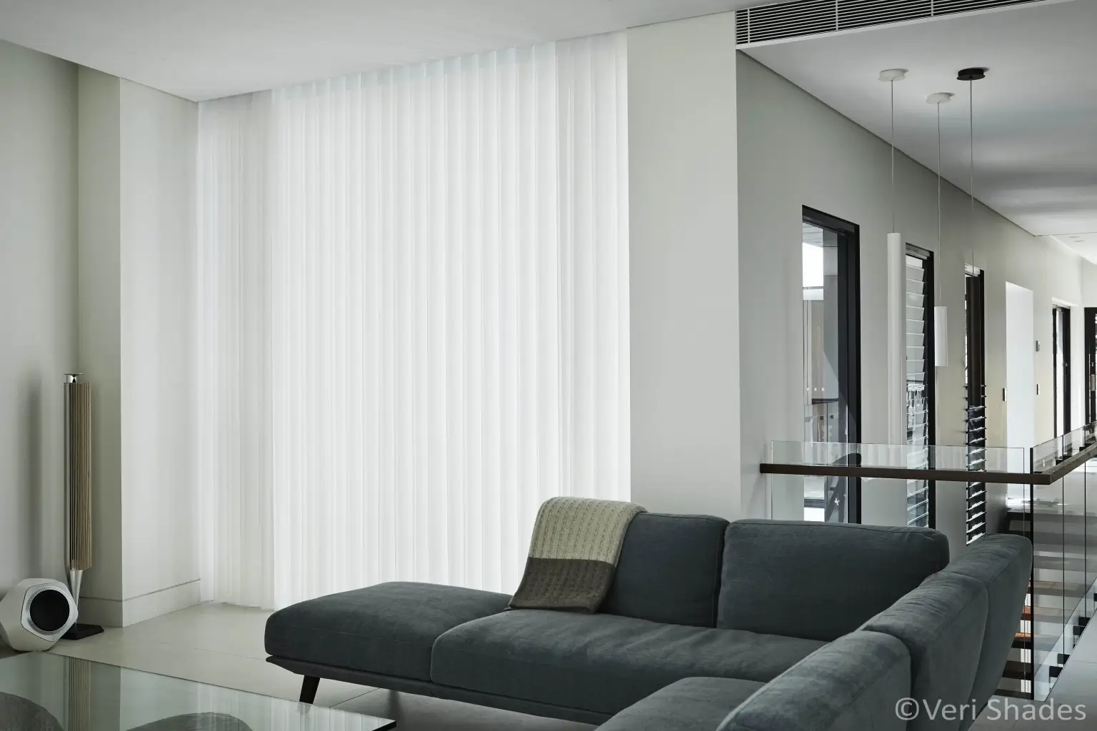 Elegant Shades softly filtering light in a styled Brisbane living room