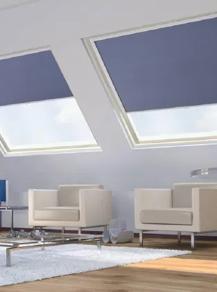 Honeycomb blinds showing the insulating cell structure that traps air at the window